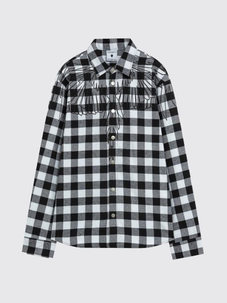 Camicia County Of Milan in cotone vichy e logo