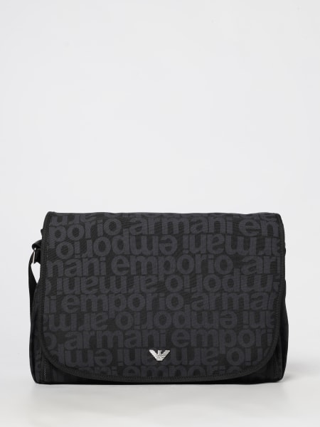 Diaper Bag Emporio Armani in nylon on logo jacquard