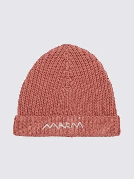 Cappello Marni in lana a coste con logo ricamato