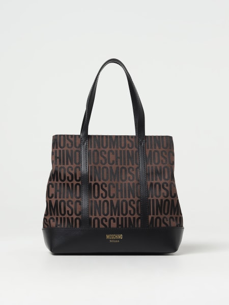 Borsa Moschino Couture in tessuto jacquard e pelle