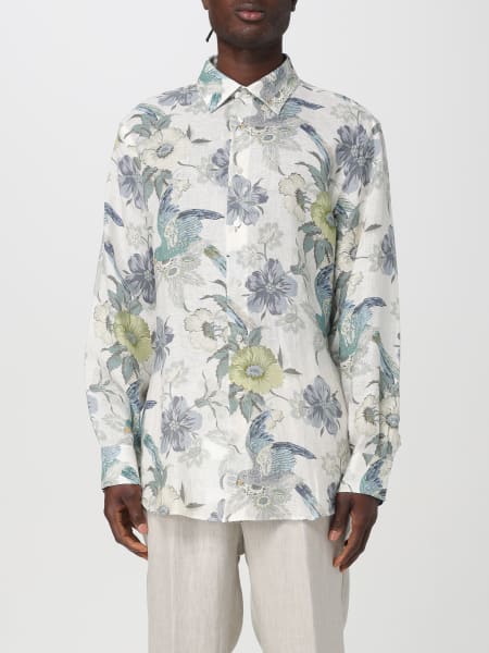 Etro: Camicia Etro in lino stampato