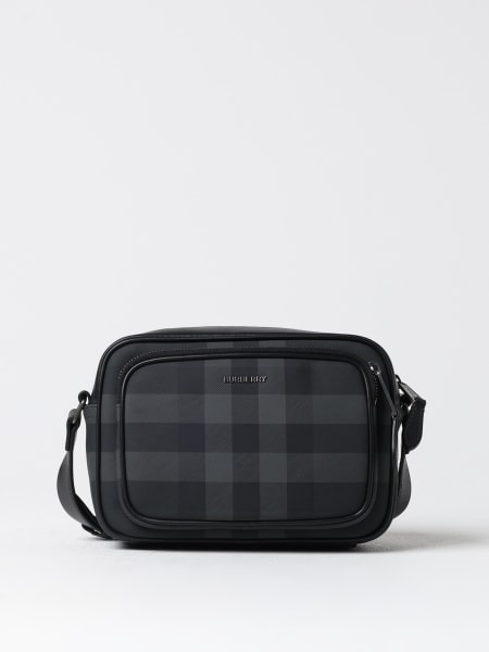 Borsa Check Burberry in cotone spalmato saffiano