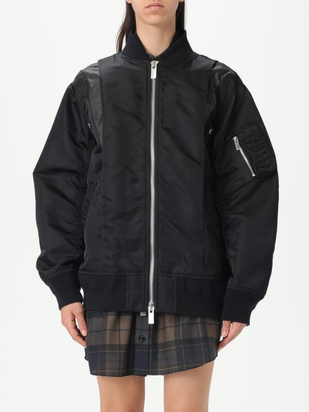 ジャケット SACAI Woman Jacket Black 2507830 001 SACAI: women's bomber jacket - Black | Sacai jacket 2507830