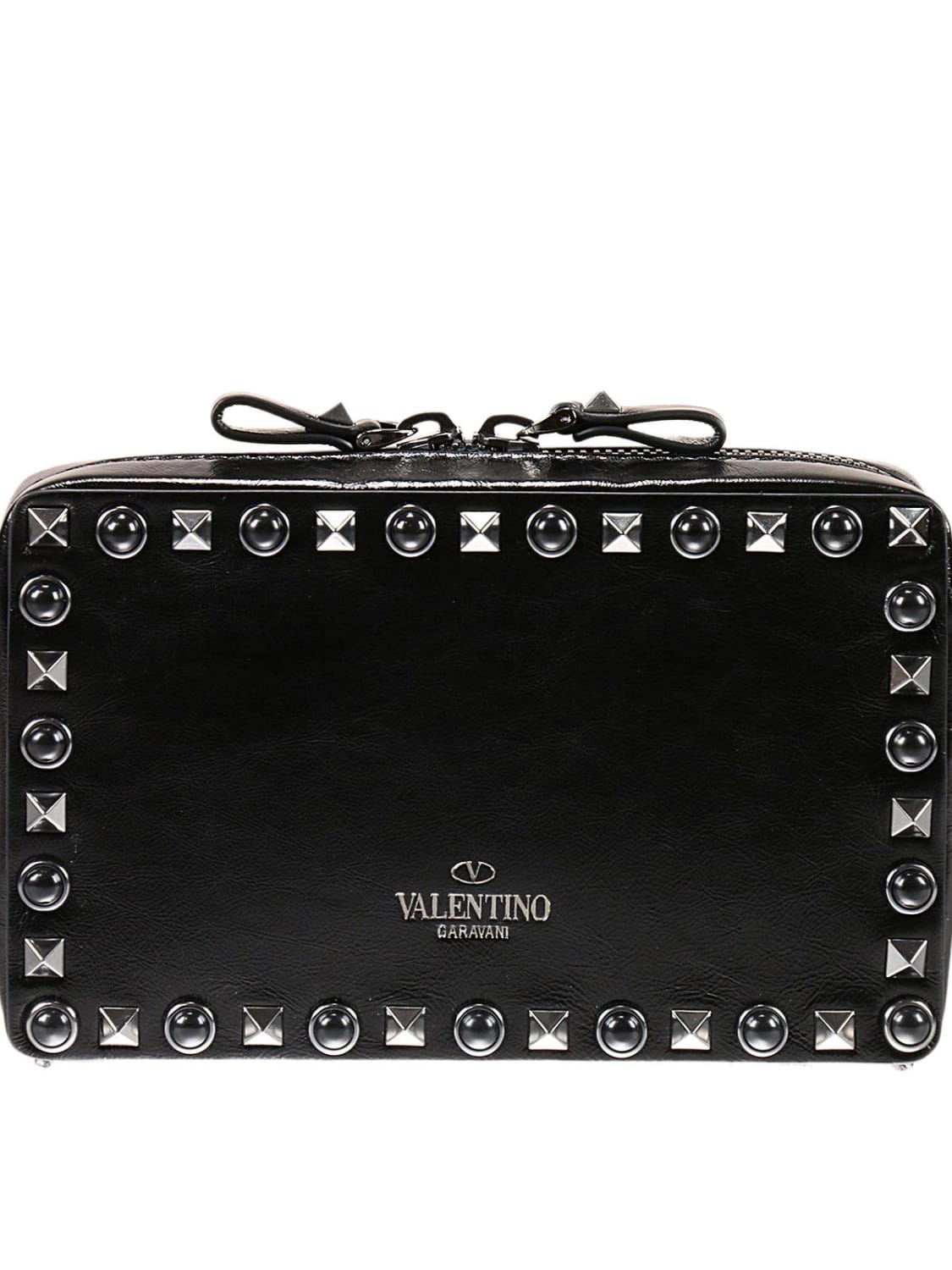 VALENTINO GARAVANI MINI-TASCHE: Guitar Rockstud Rolling noir Umhängetasche mit Nieten und Steinen, Schwarz - Img 3