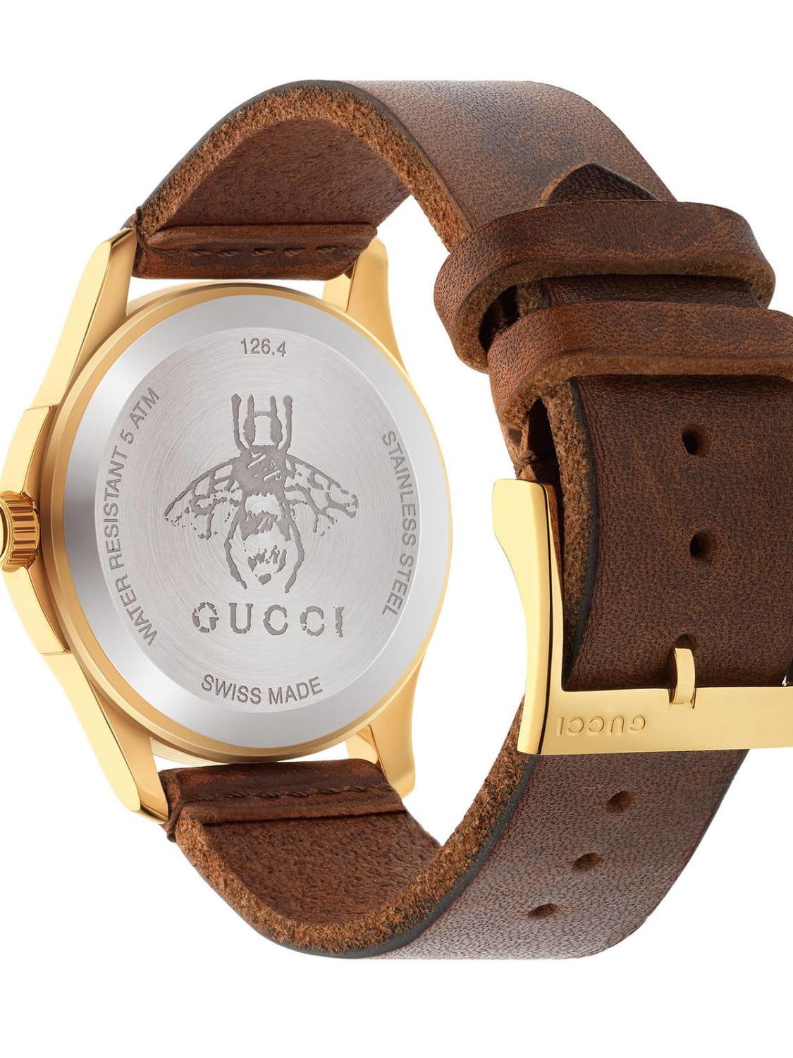 GUCCI WATCH: Le Marché des Merveilles watch 38mm case with Angry Cat pattern, Brown - Img 2