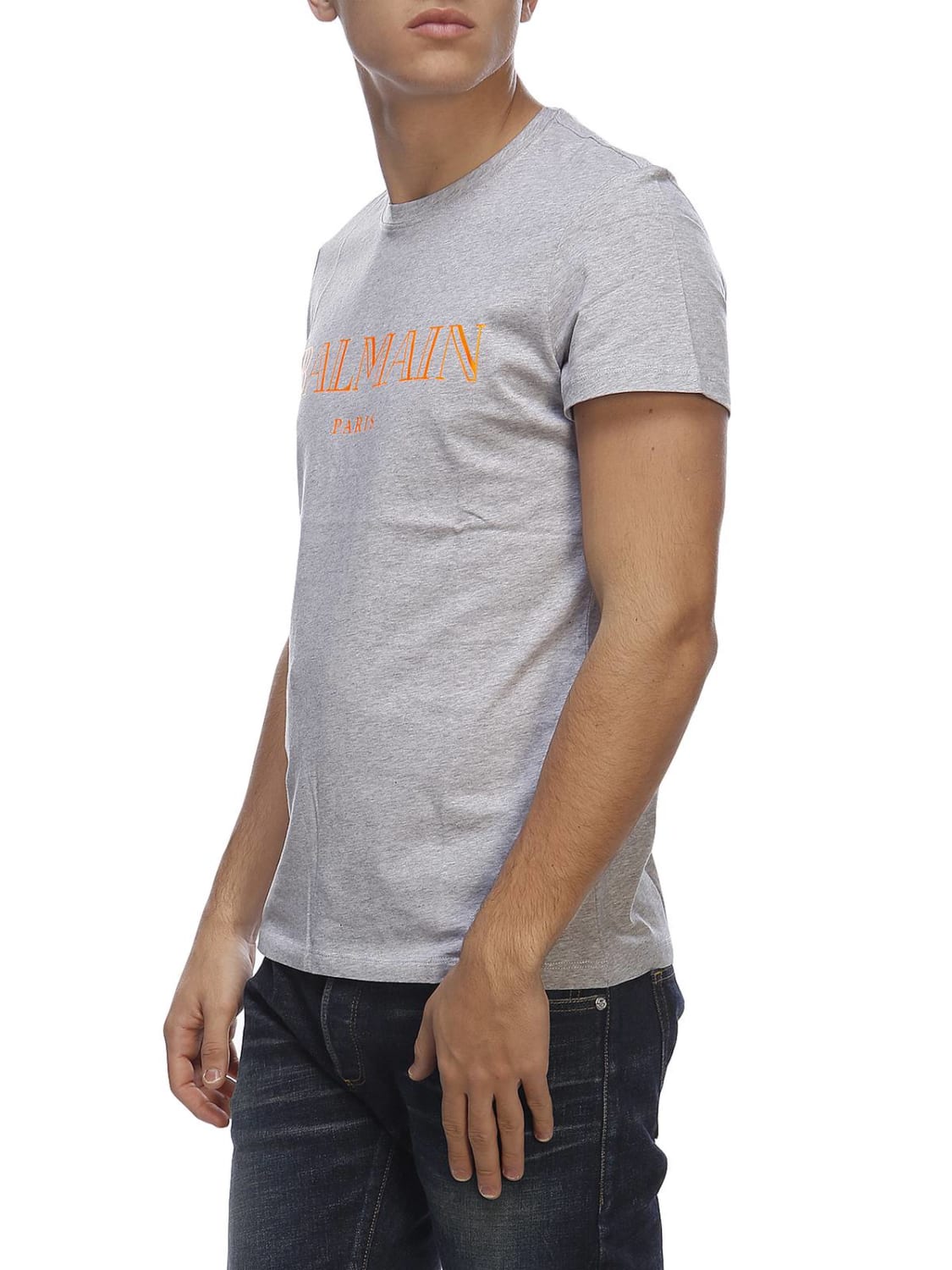 BALMAIN T-SHIRT: T-shirt men Balmain, Grey - Img 2