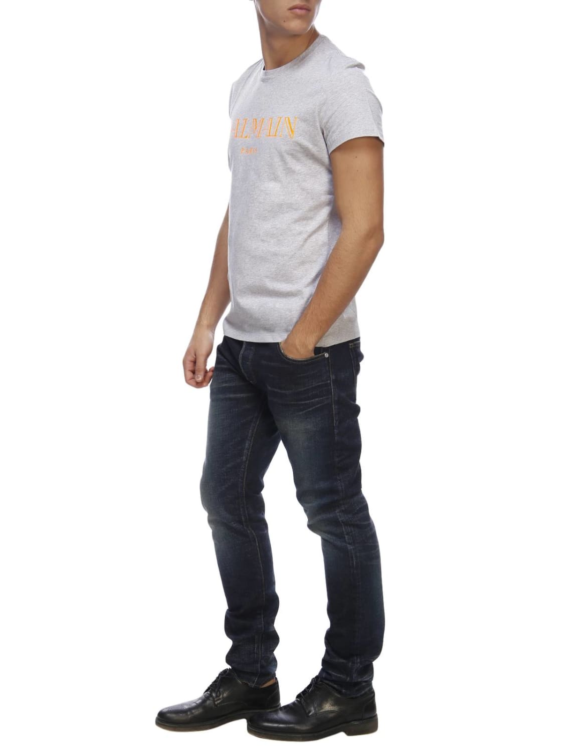 BALMAIN T-SHIRT: T-shirt men Balmain, Grey - Img 4