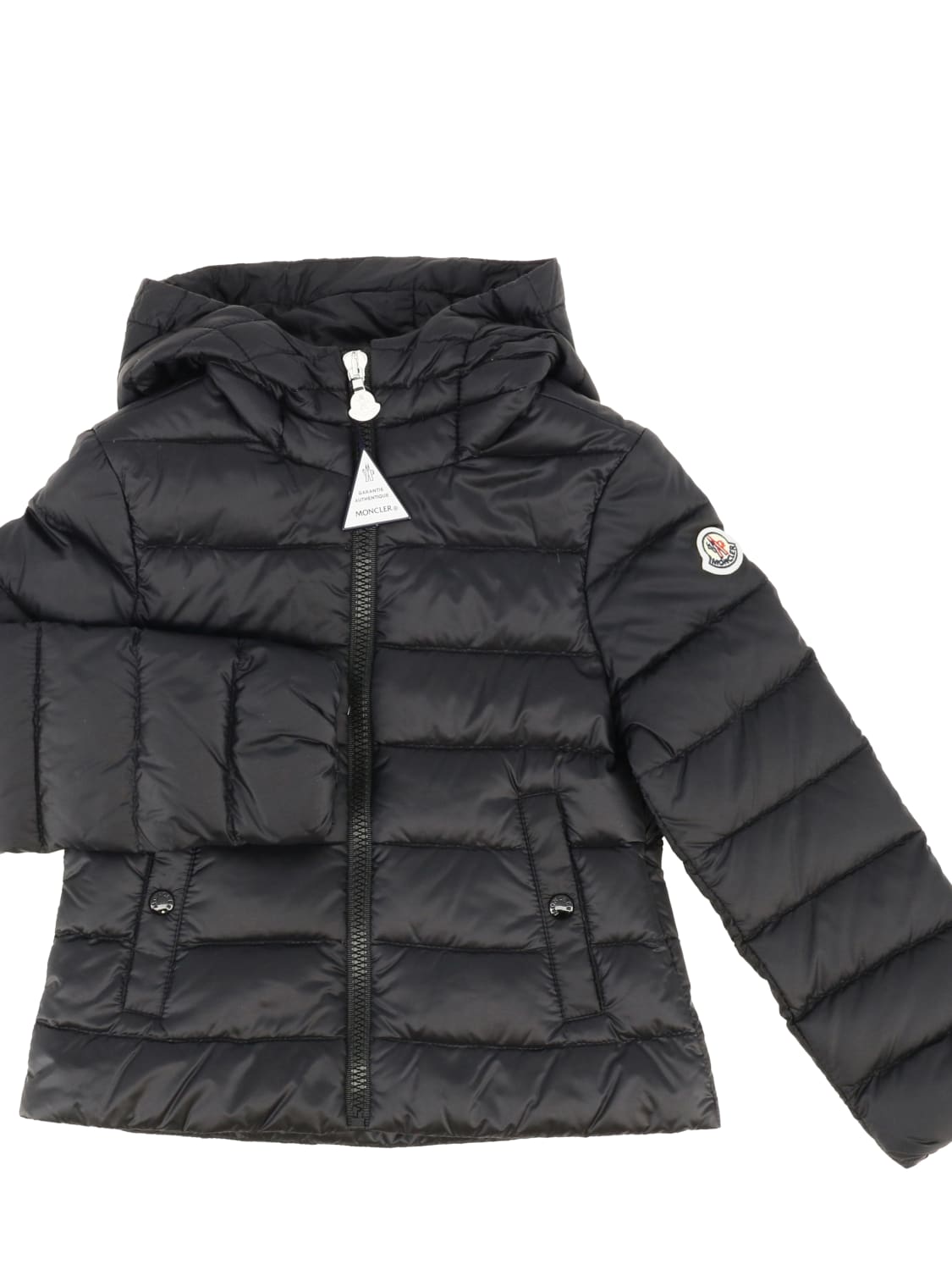 MONCLER Glycine down jacket with hood Black Moncler jacket F19541A10910 C0428 online at GIGLIO.COM