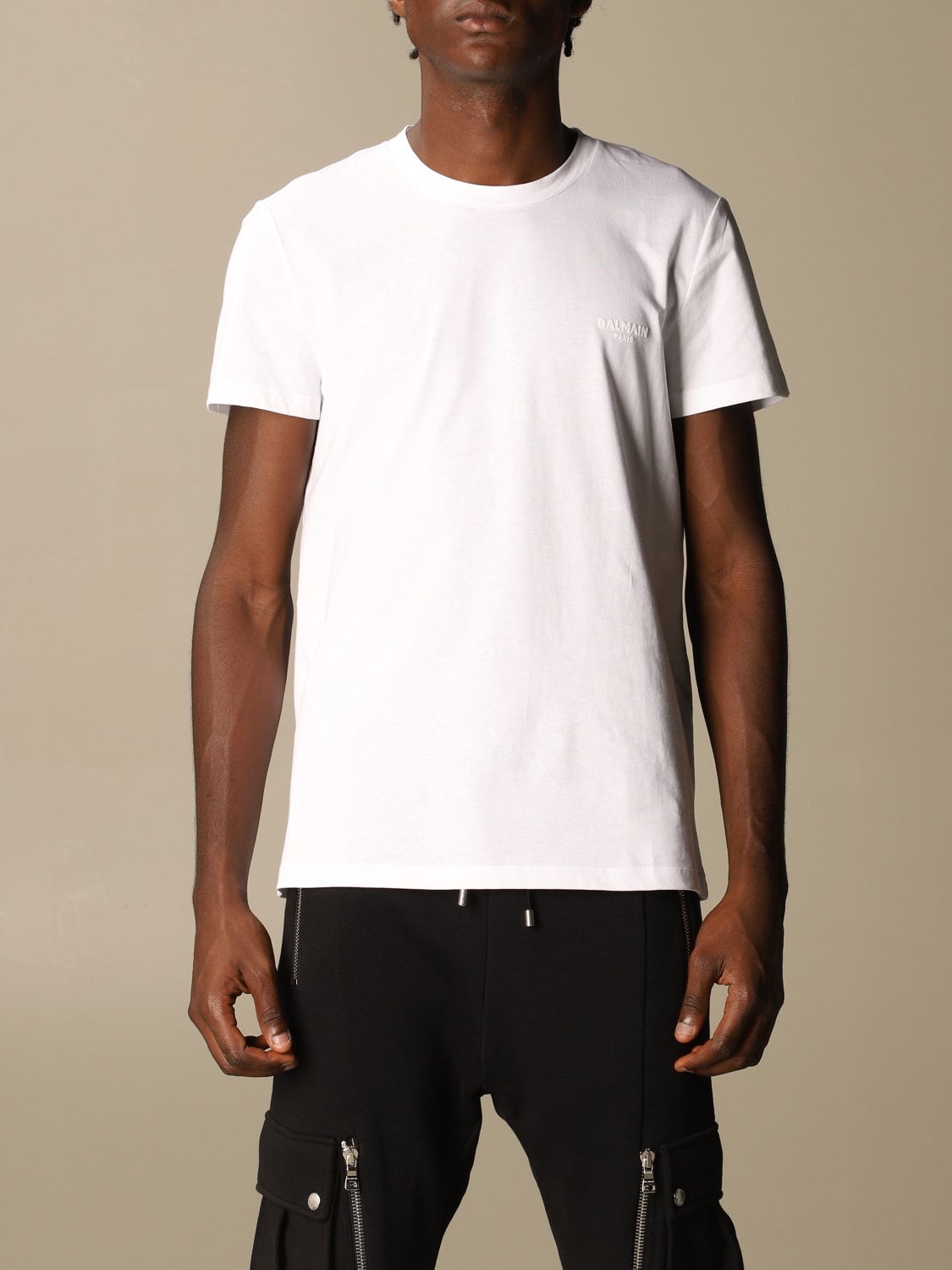 BALMAIN T-SHIRT: Balmain Herren T-Shirt, Weiß - Img 1