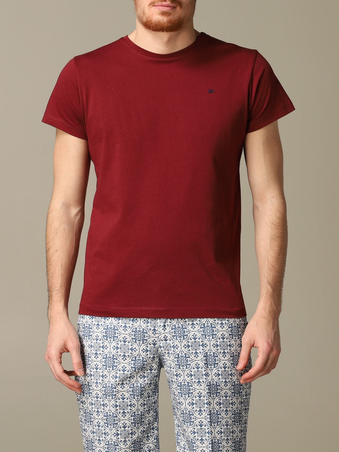 XC T-SHIRT: T-shirt men XC, Burgundy - Img 1