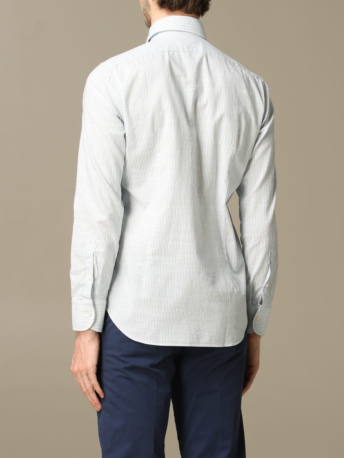 XC SHIRT: XC linen shirt with Italian collar, Green - Img 2