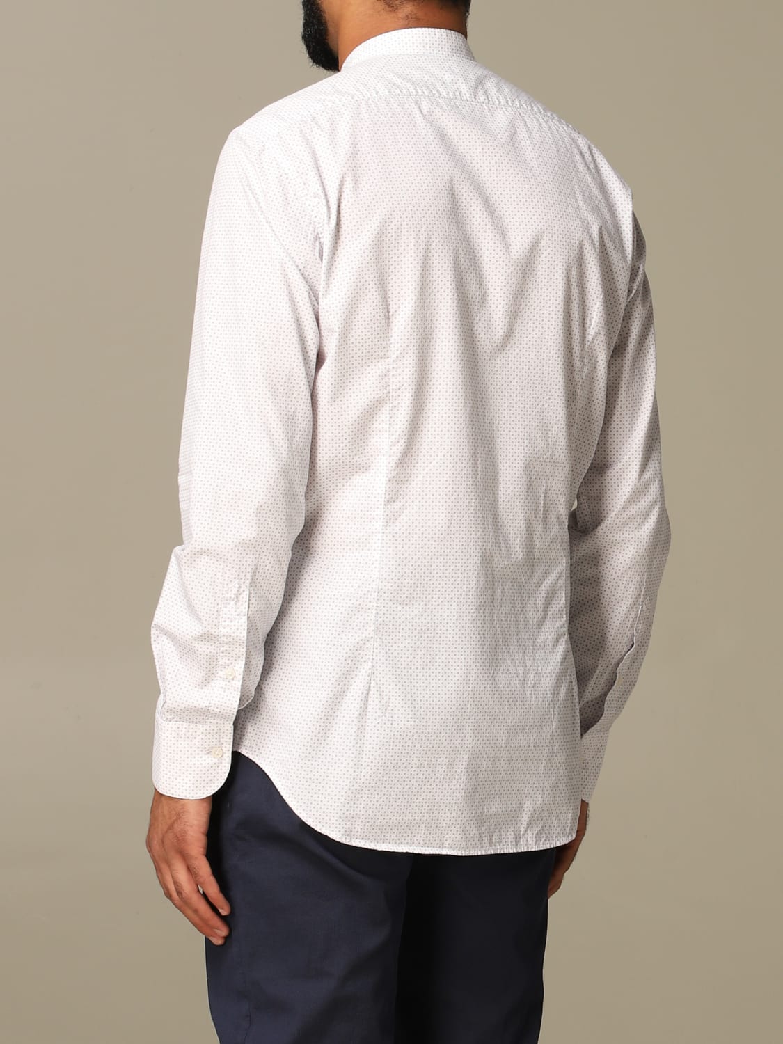 XC SHIRT: XC linen shirt with Korean collar, Blue - Img 2