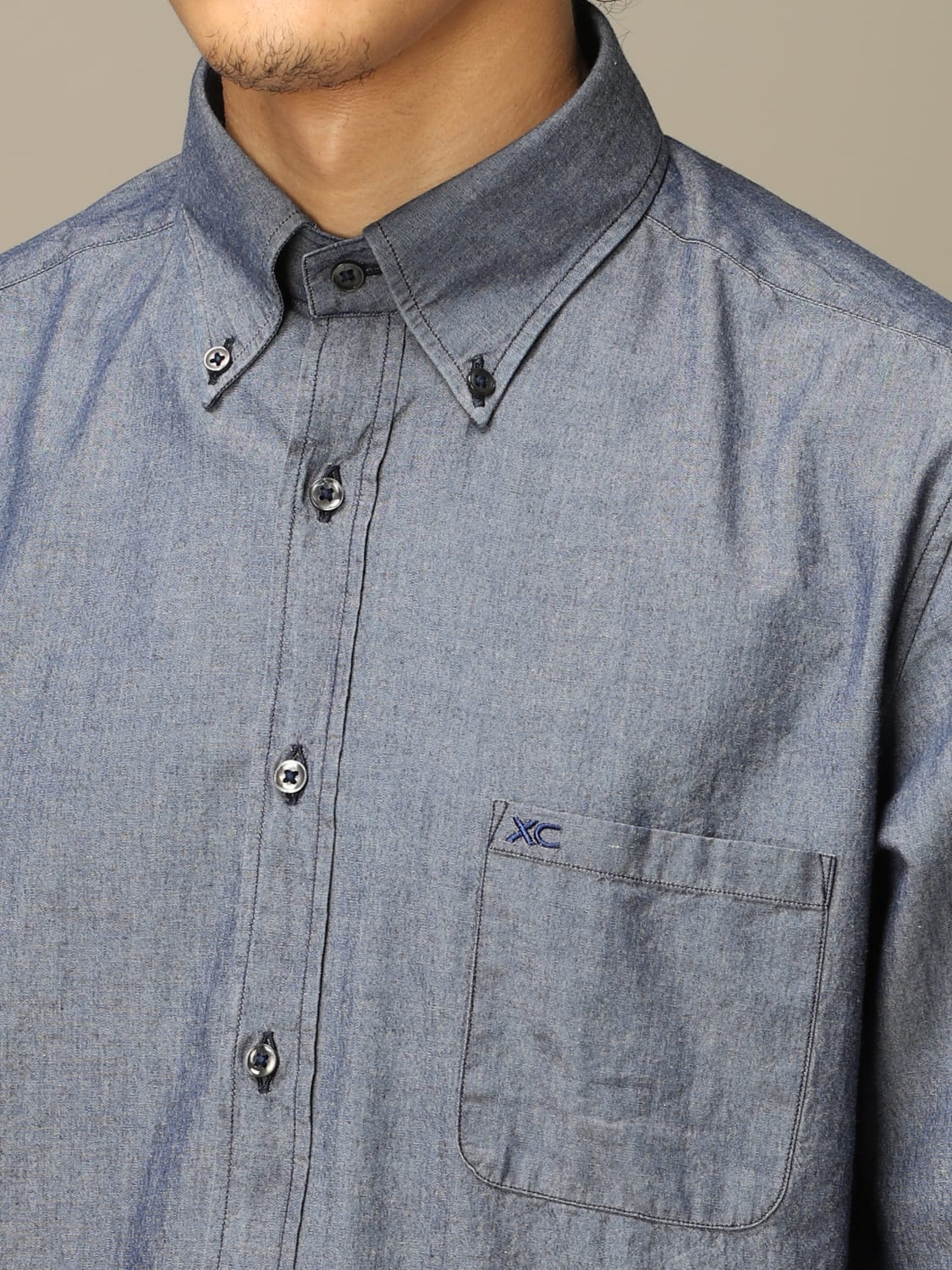 XC CAMICIA: Camicia XC in denim chambray , Denim - Img 3