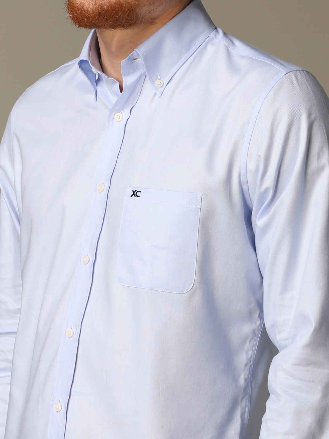 XC SHIRT: XC regular fit shirt with button-down collar, Sky Blue - Img 3