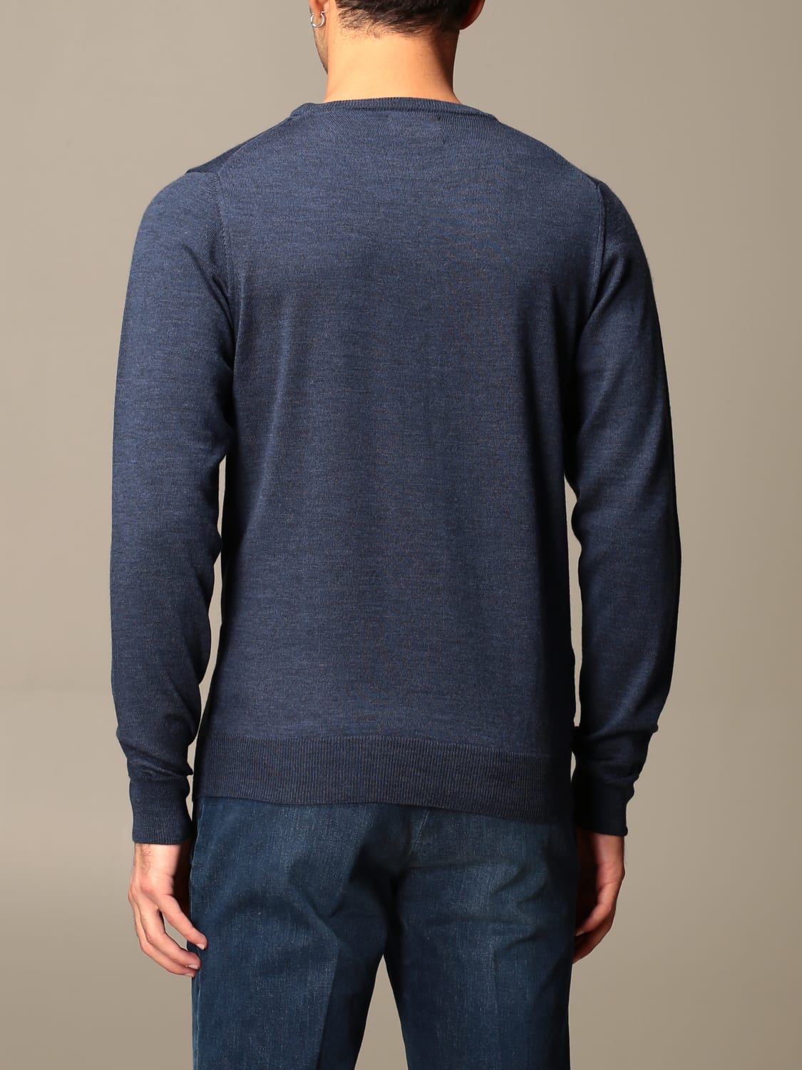 XC SWEATER: XC crew neck sweater in extrafine Merino wool, Avion - Img 2