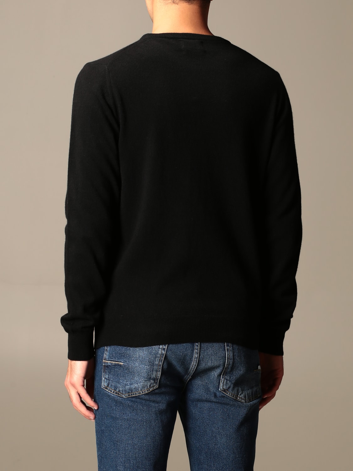 XC SWEATER: XC sweater in basic eco cashmere with logo, Black - Img 2