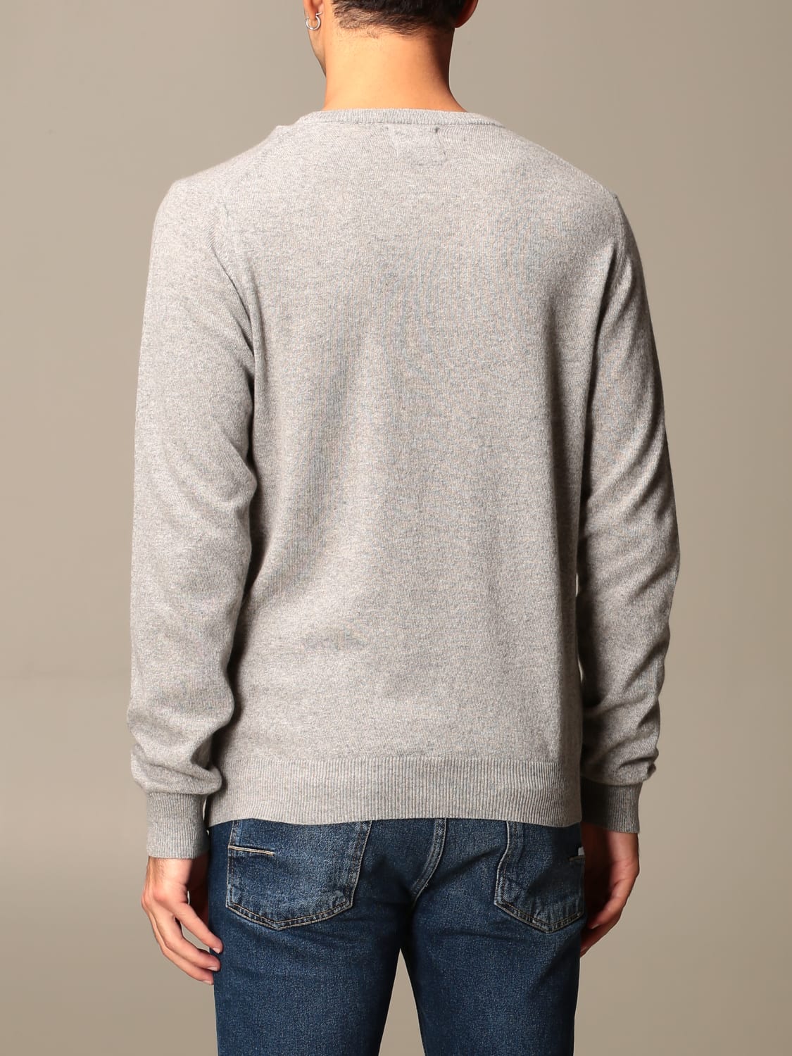 XC SWEATER: XC sweater in basic eco cashmere with logo, Grey - Img 2