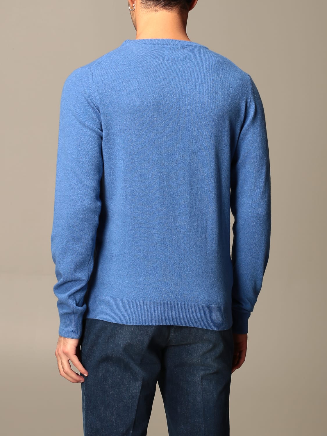 XC SWEATER: XC sweater in basic eco cashmere with logo, Avion - Img 2