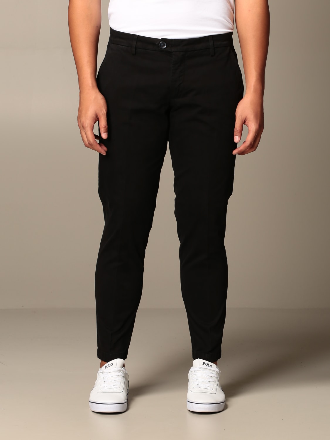 XC PANTS: Rudolph XC trousers in slim fit stretch satin, Black - Img 1