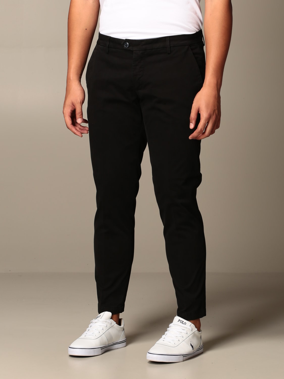 XC PANTS: Rudolph XC trousers in slim fit stretch satin, Black - Img 3