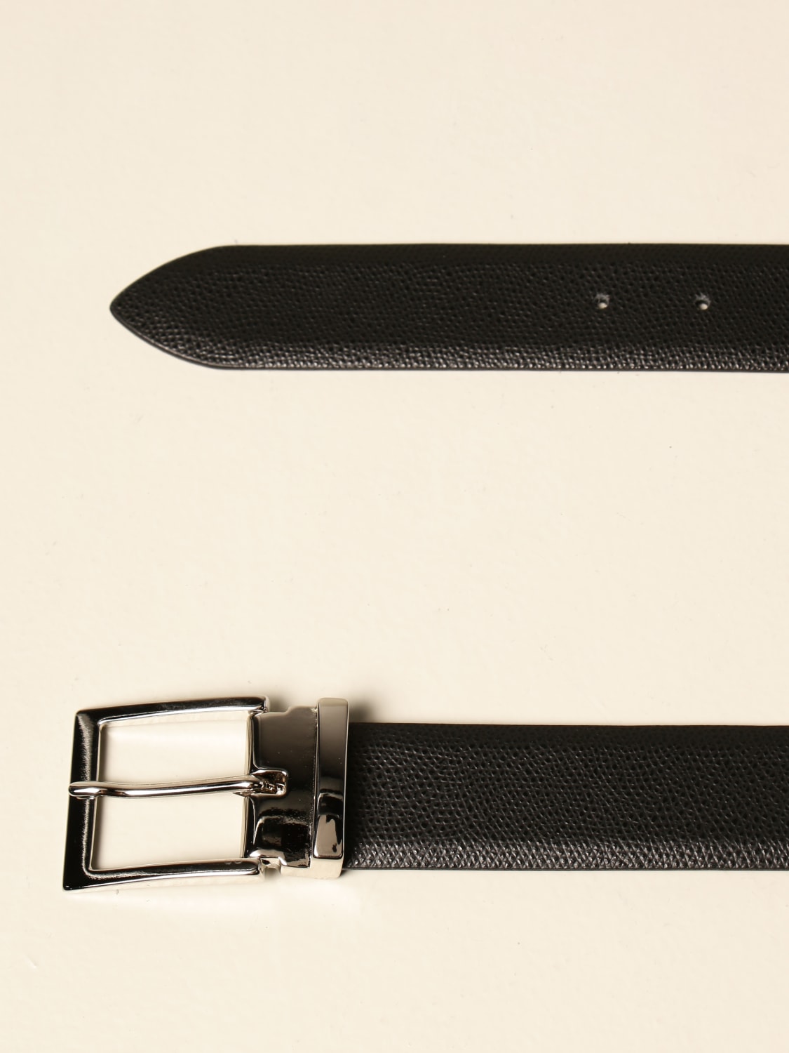 XC BELT: Grained leather XC belt, Black - Img 2