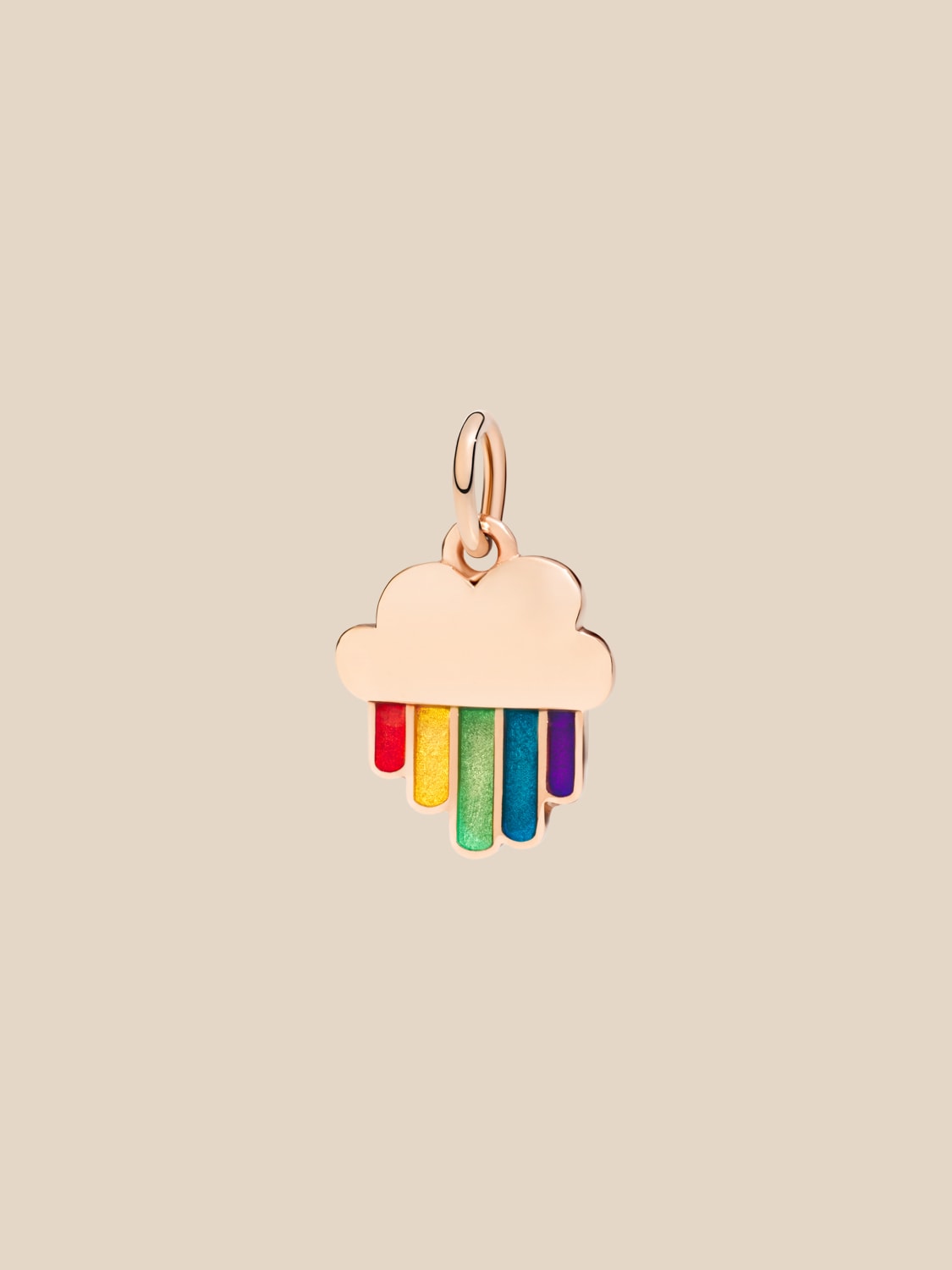 DODO JEWEL: Rainbow Dodo charm in 9 kt rose gold and enamel, Rose Gold - Img 1