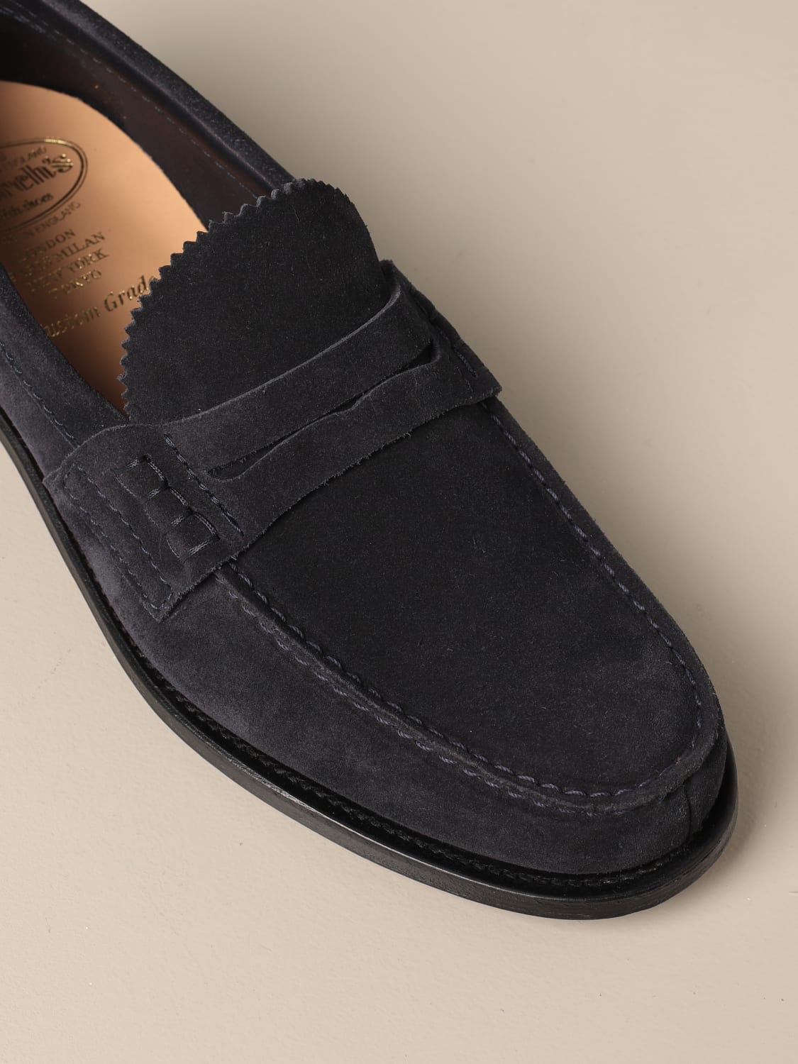 CHURCH'S LOAFERS: Pembrey Church's loafers in suede, Navy - Img 4