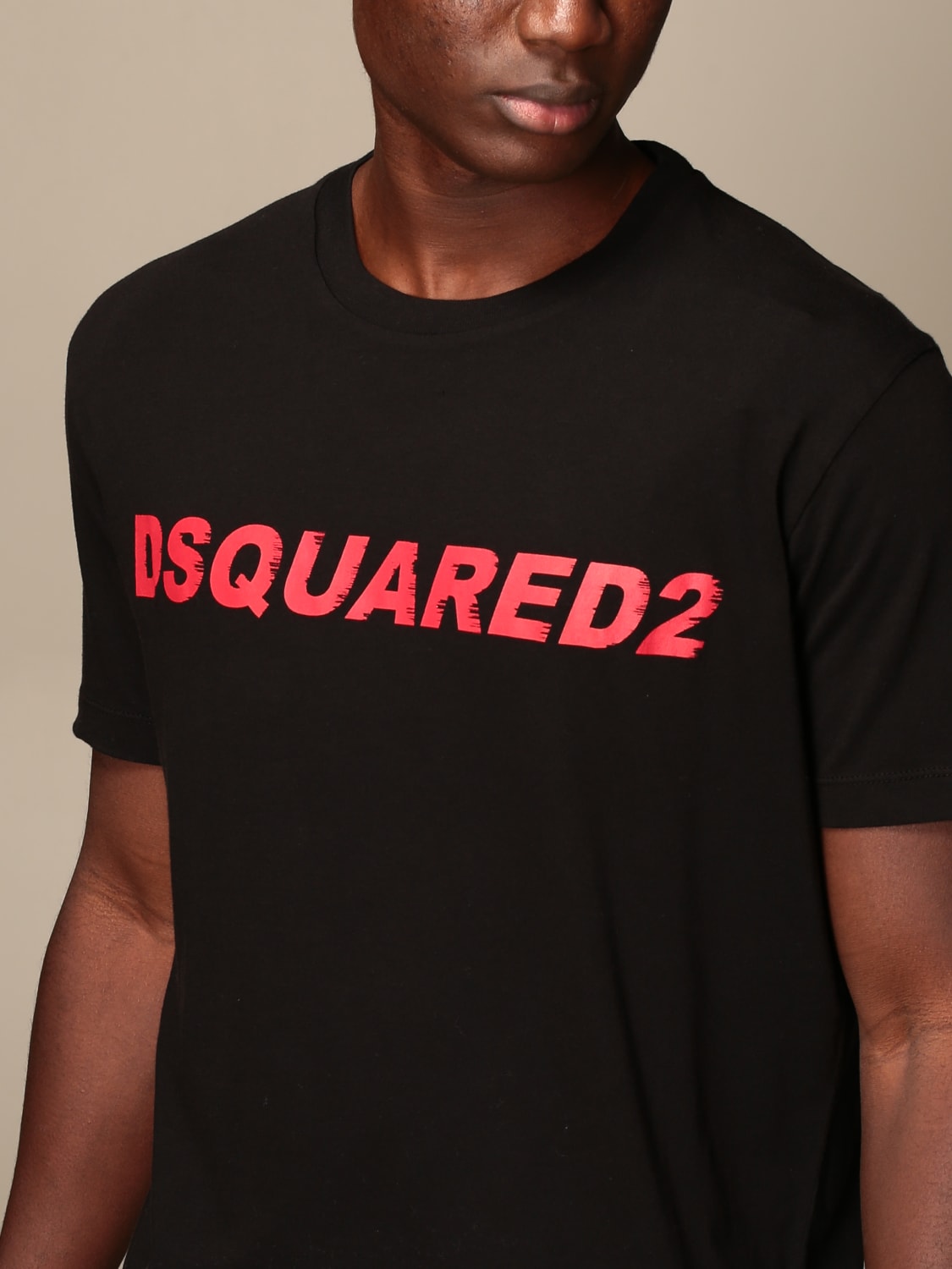 DSQUARED2 T-SHIRT: Dsquared2 basic t-shirt with logo, Black - Img 4