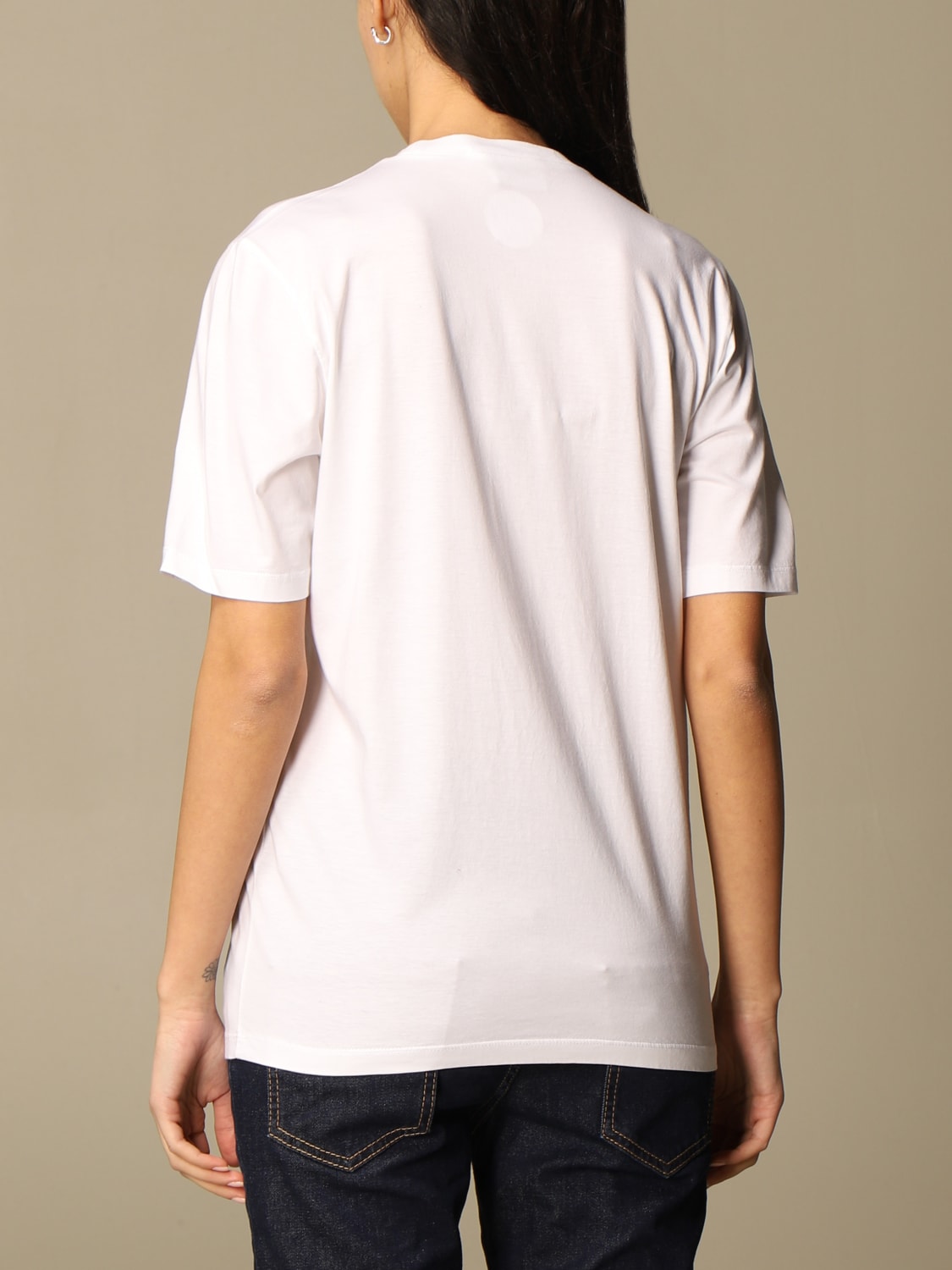 DSQUARED2 T-SHIRT: Dsquared2 cotton T-shirt with Icon logo, White - Img 3