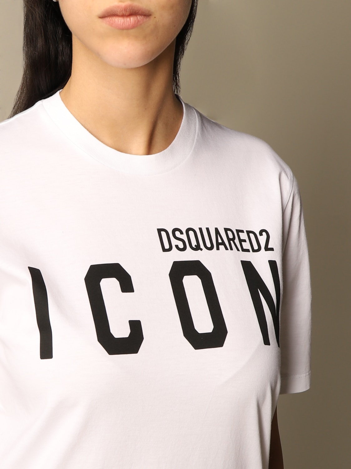 Tシャツ・カットソー DSQUARED2 Woman T-Shirt White S73GC029623601 001F Tops & T-Shirts | DSQUARED2.