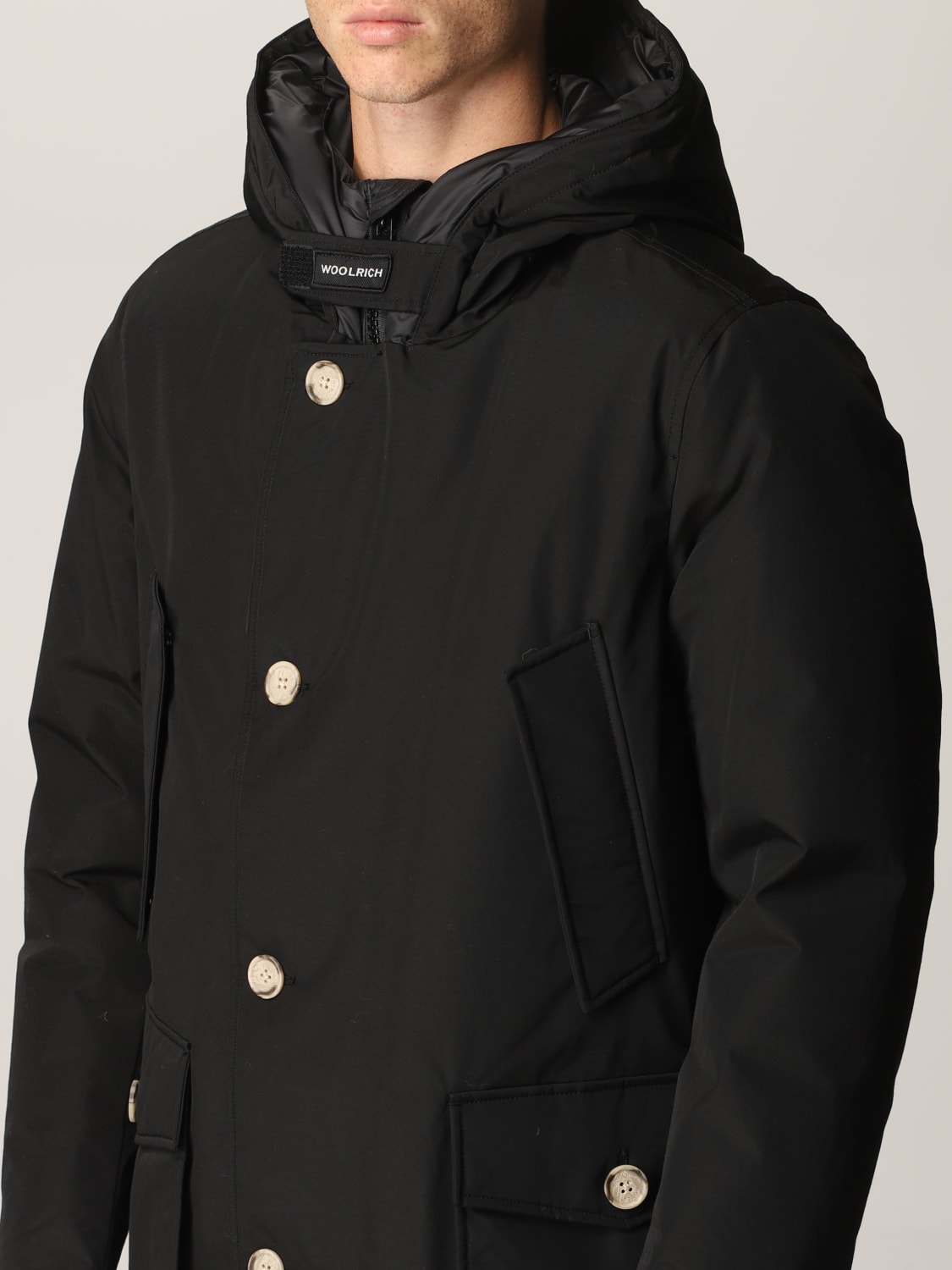WOOLRICH COAT: Jacket men Woolrich, Black - Img 5