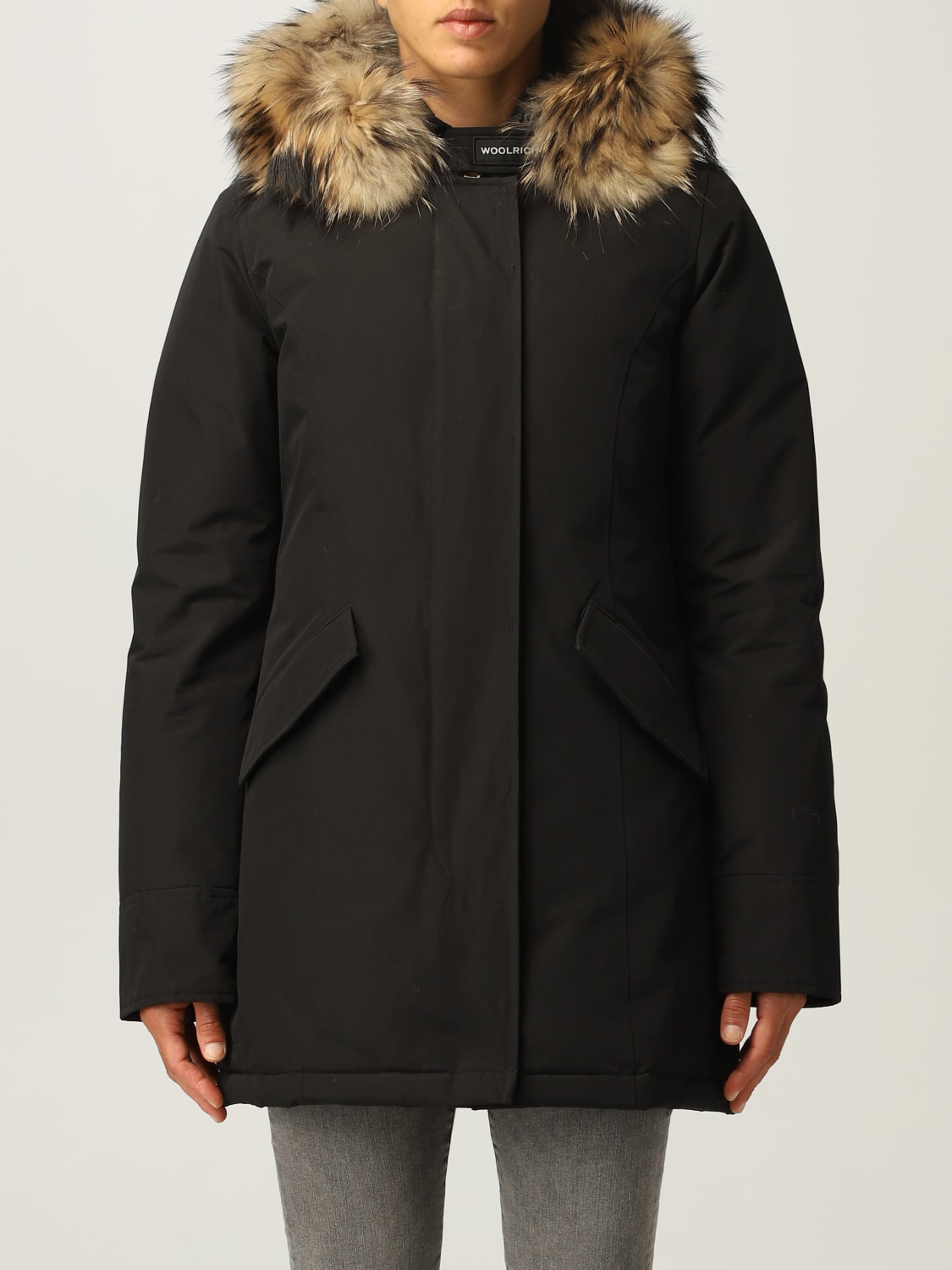 WOOLRICH 大衣: 外套 女士 Woolrich, 黑色 - Img 1