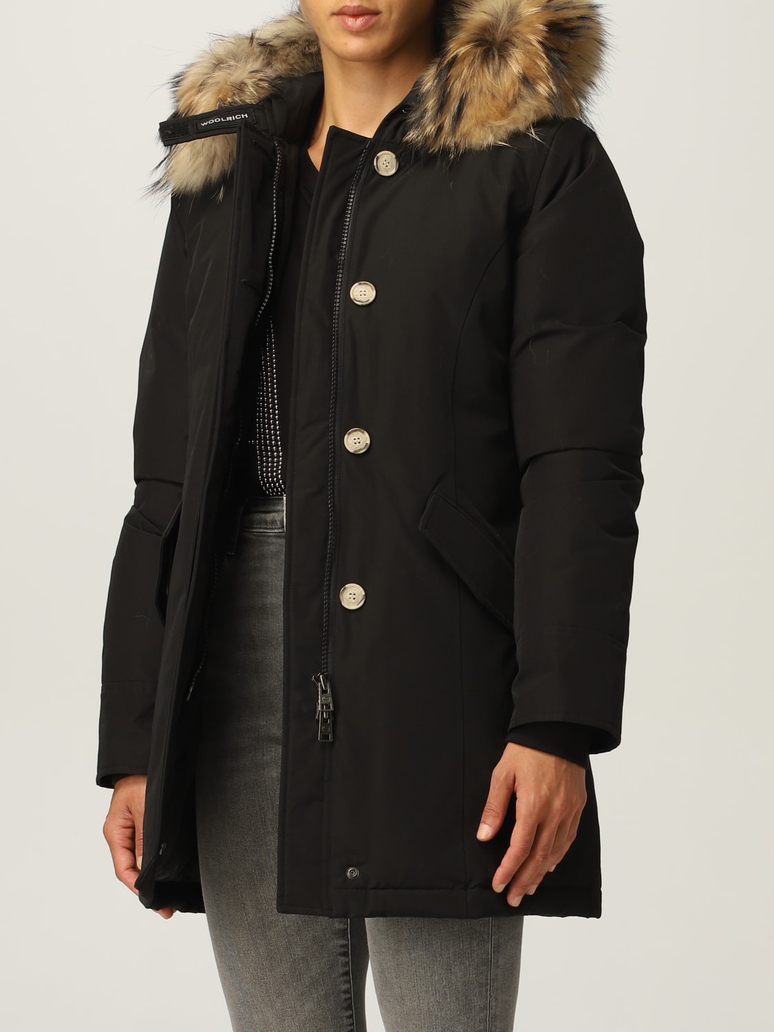 WOOLRICH 大衣: 外套 女士 Woolrich, 黑色 - Img 3