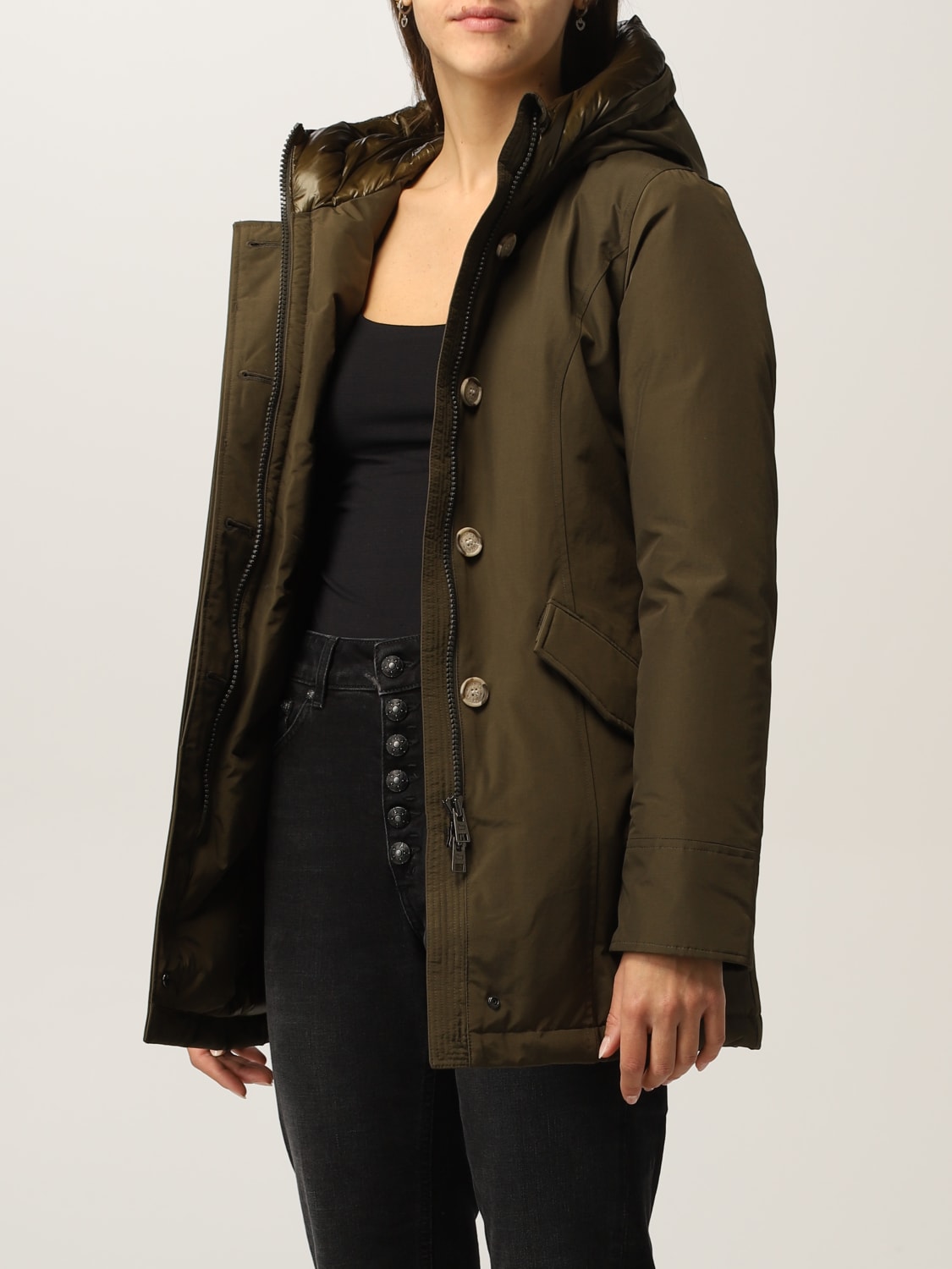 WOOLRICH COAT: Jacket women Woolrich, Green - Img 3