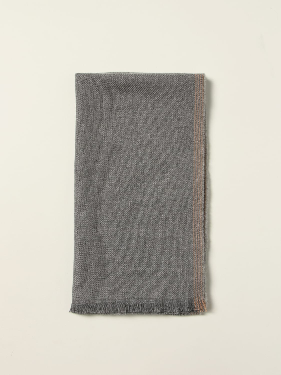 FAY SCARF: Fay scarf in wool and cashmere, Grey - Img 1