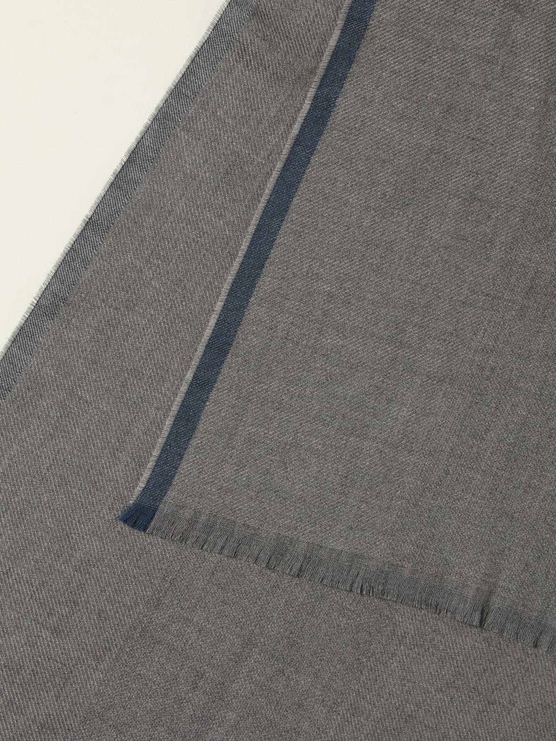 FAY SCARF: Fay scarf in wool and cashmere, Grey - Img 3