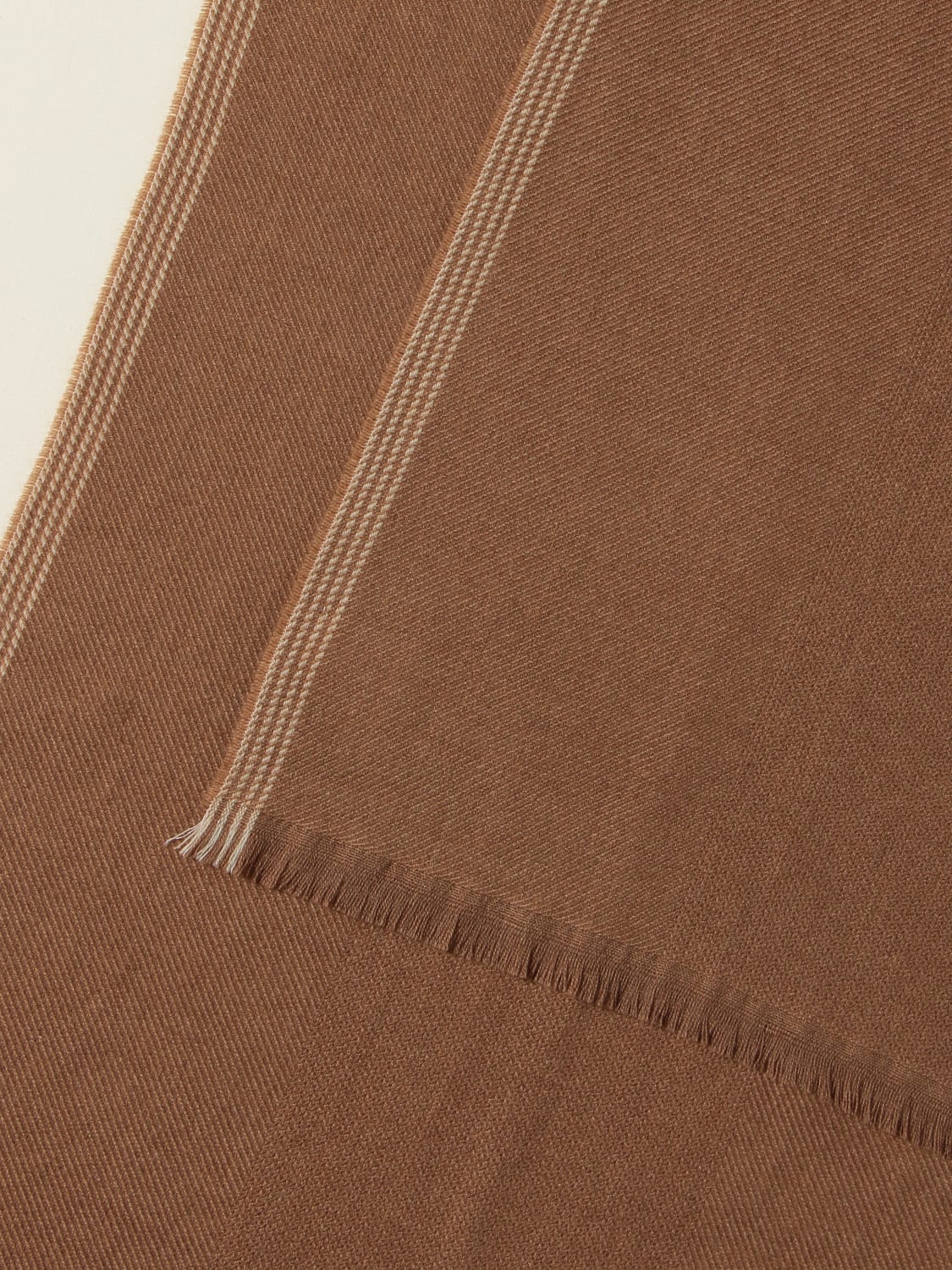 FAY SCARF: Fay scarf in wool and cashmere, Camel - Img 3