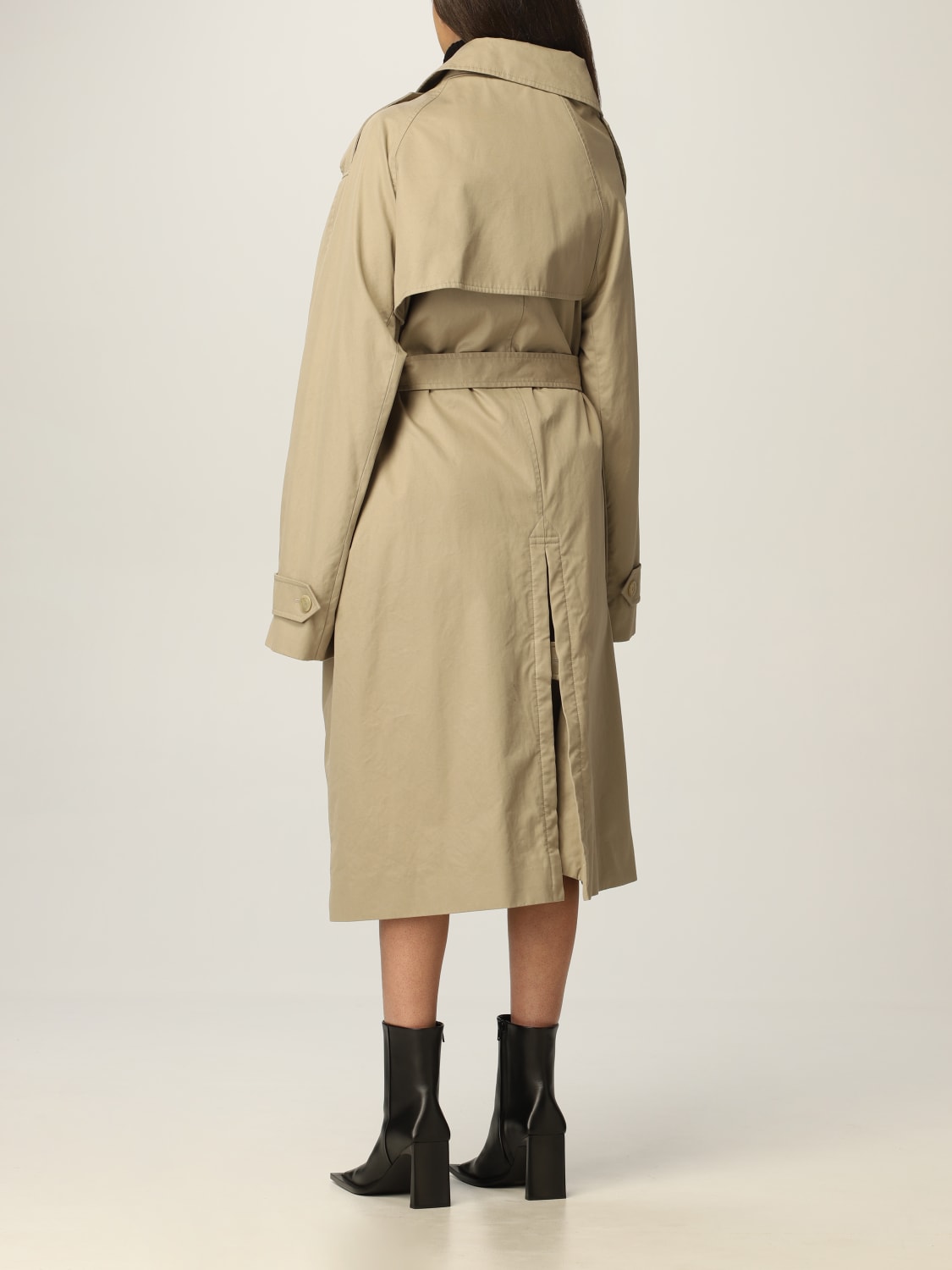 Balenciaga asymmetric trench coat in gabardine