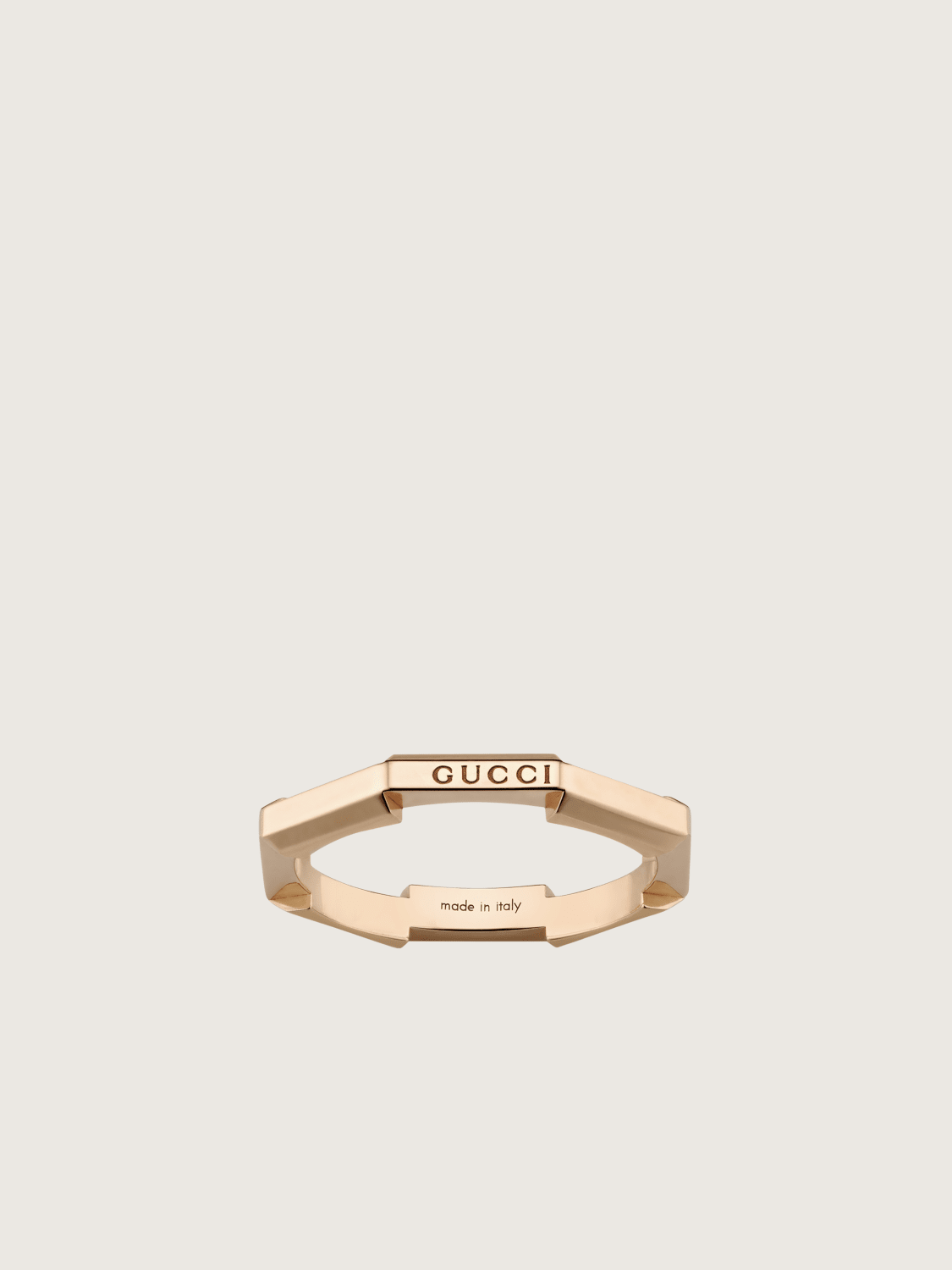 GUCCI GIOIELLI: L2l anello oro rosa 18kt - 3mm, Oro - Img 2