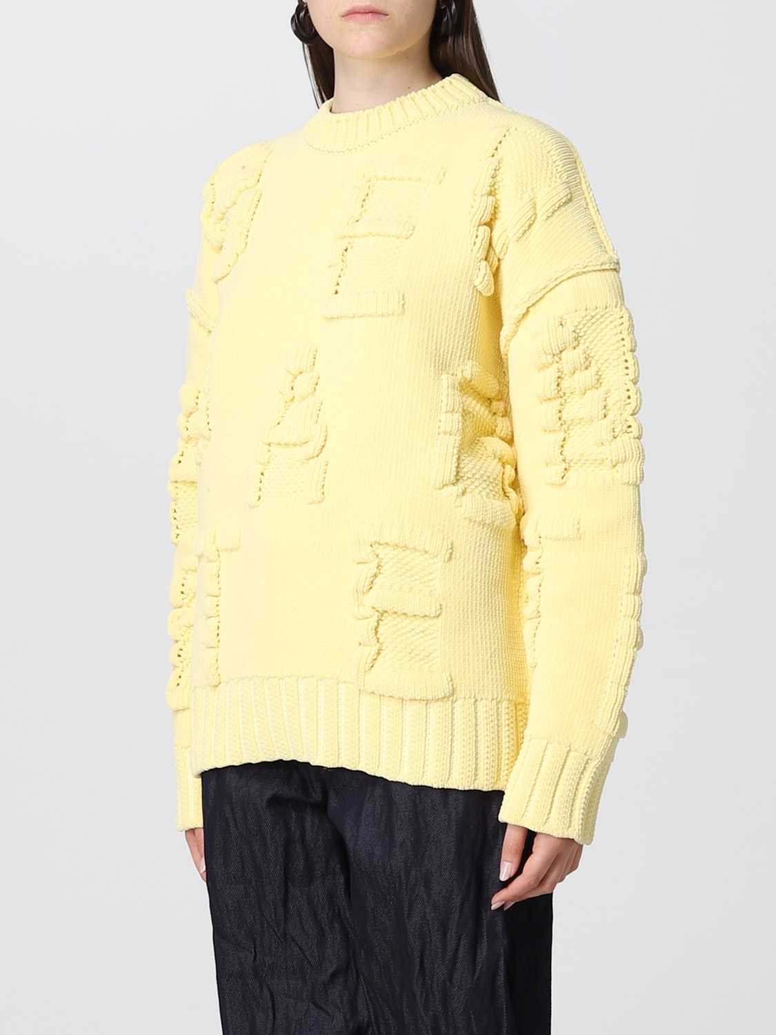 BOTTEGA VENETA PULLOVER: Bottega Veneta Pullover aus Nylon mit Logo, Zitronengelb - Img 4