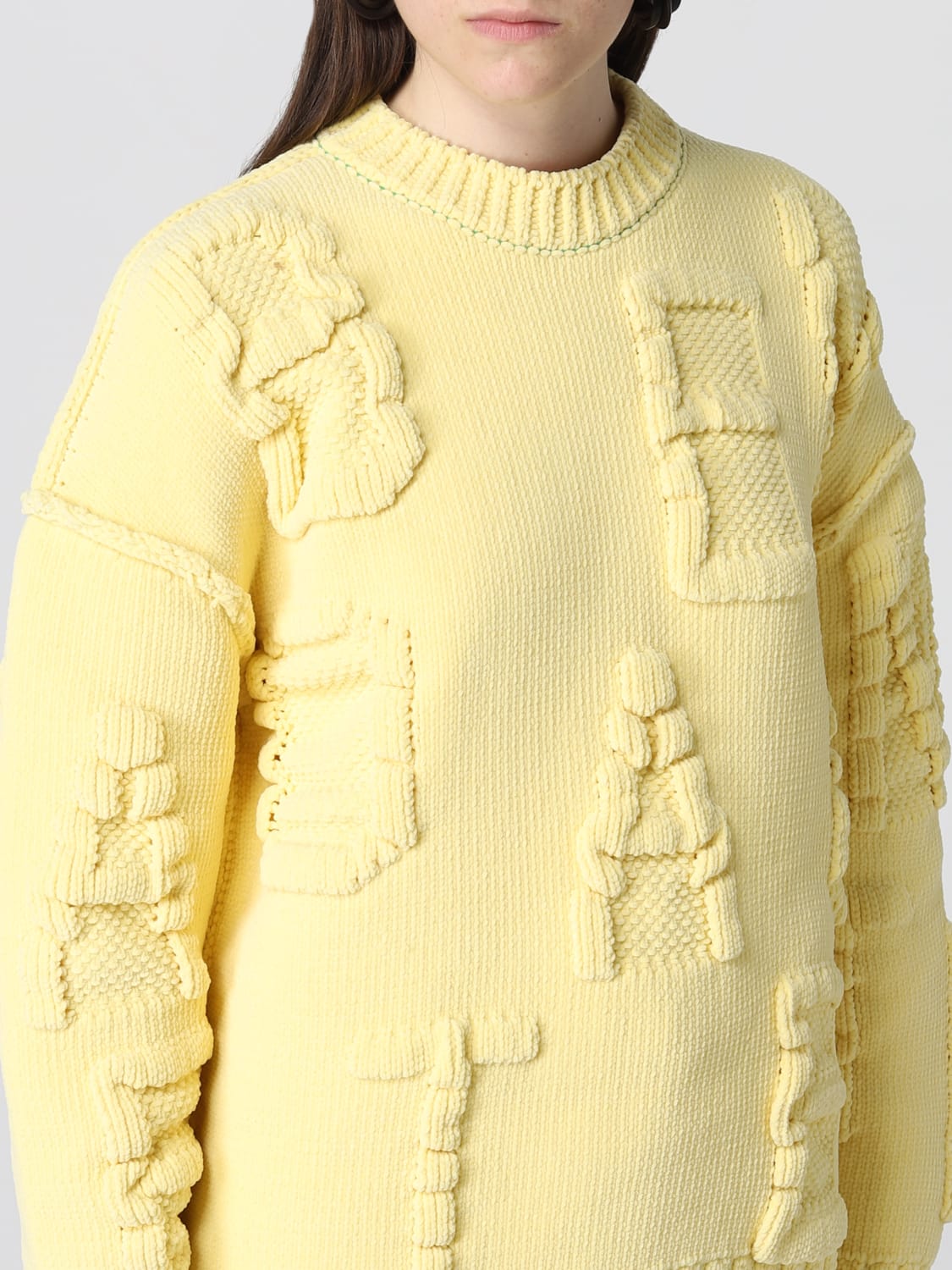 BOTTEGA VENETA PULLOVER: Bottega Veneta Pullover aus Nylon mit Logo, Zitronengelb - Img 5