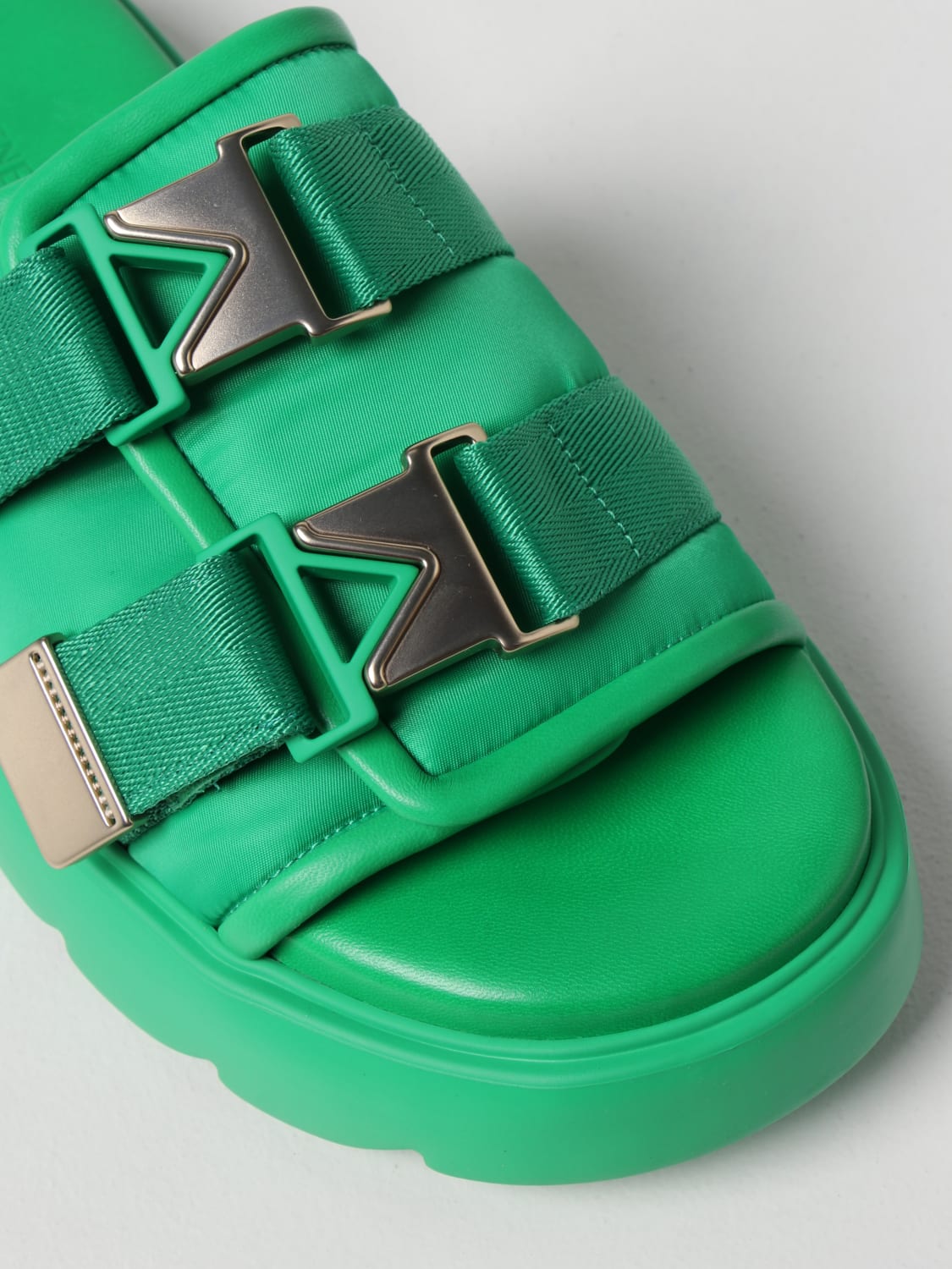 BOTTEGA VENETA: Flash rubber and canvas sandals - Green | Bottega Veneta  sandals 690097V0DS2 online at GIGLIO.COM