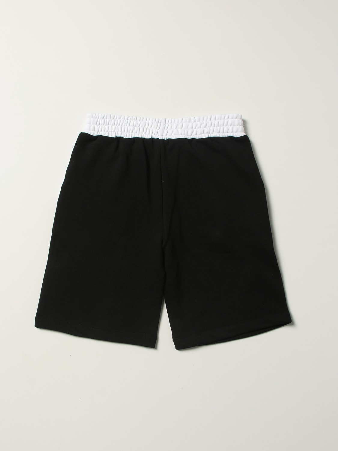 NEIL BARRETT KIDS SHORTS: Two-tone Neil Barrett jogging shorts, Black - Img 2