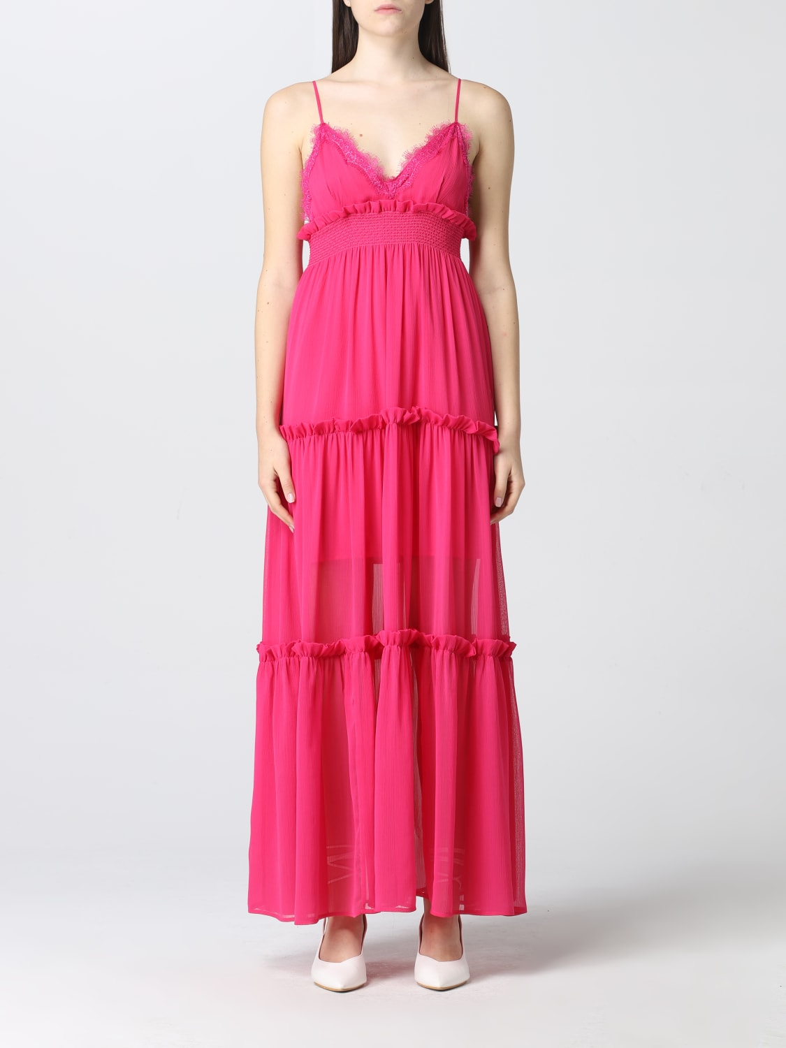 MANILA GRACE: Dress women - Fuchsia | Manila Grace dress A354PU online ...