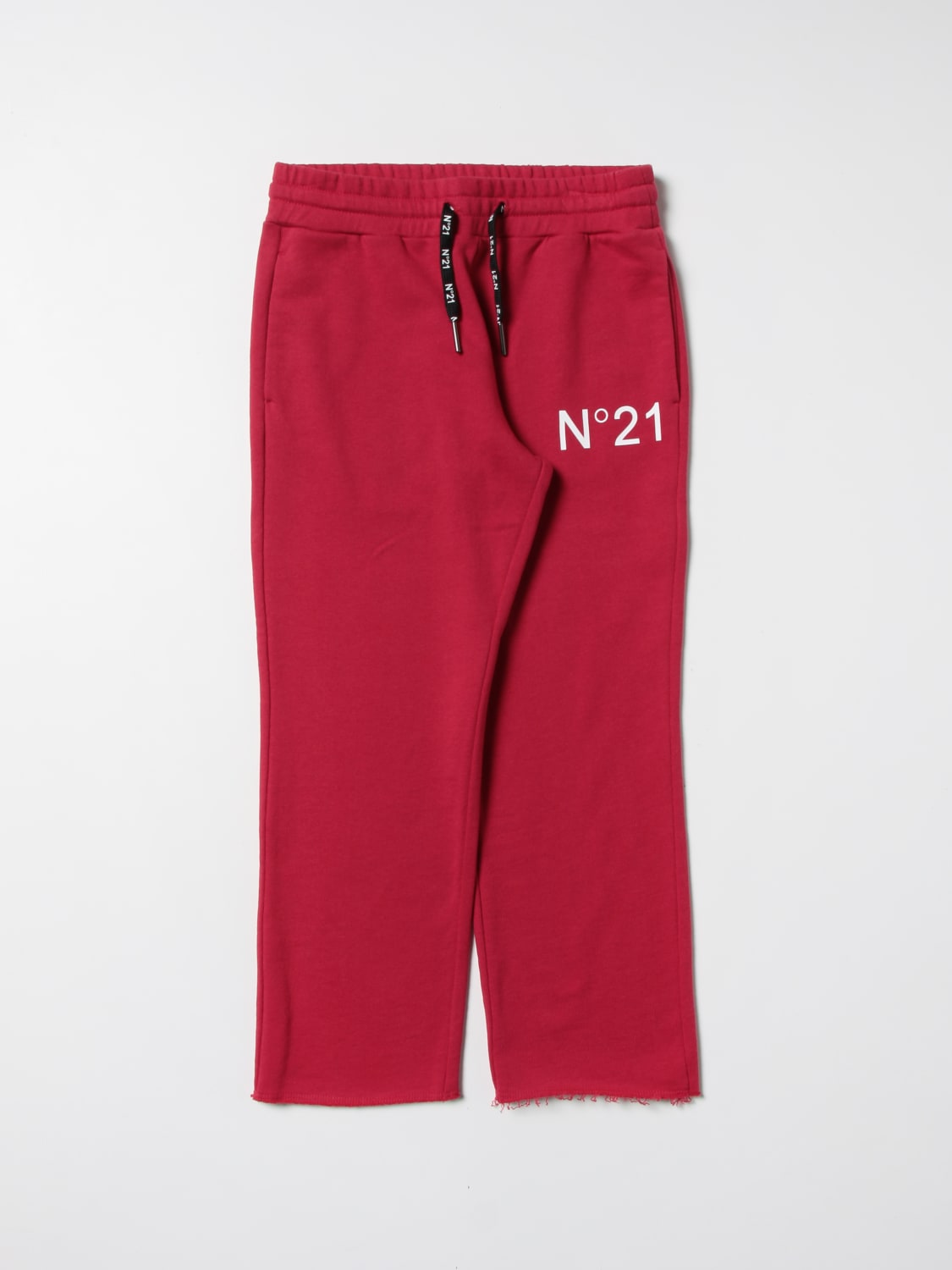 N° 21 PANTALONI: Pantalone jogging N°21 in cotone, Rosso - Img 1