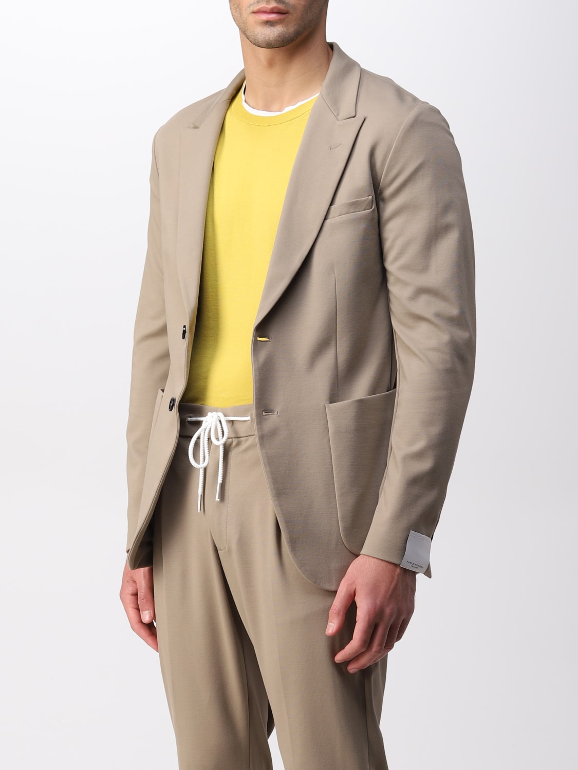 PAOLO PECORA JACKE: Paolo Pecora Herren Blazer, Sand - Img 4
