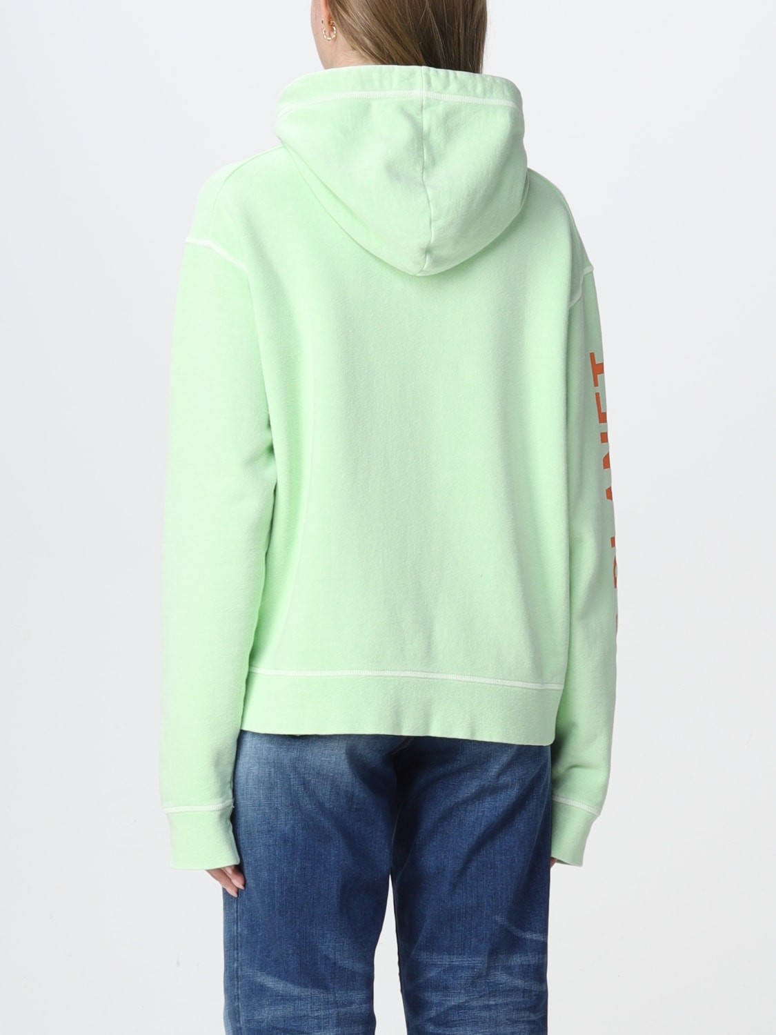 DSQUARED2 SWEATSHIRT: Dsquared2 One Life One Planet Smiley hoodie with print, Mint - Img 3