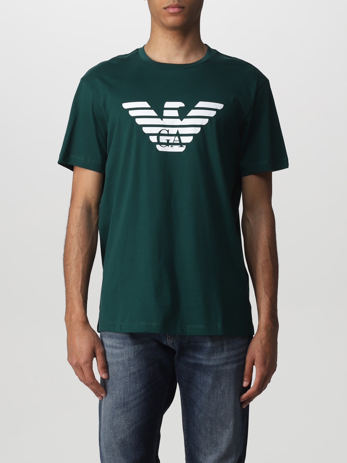 Armani green shirt hotsell