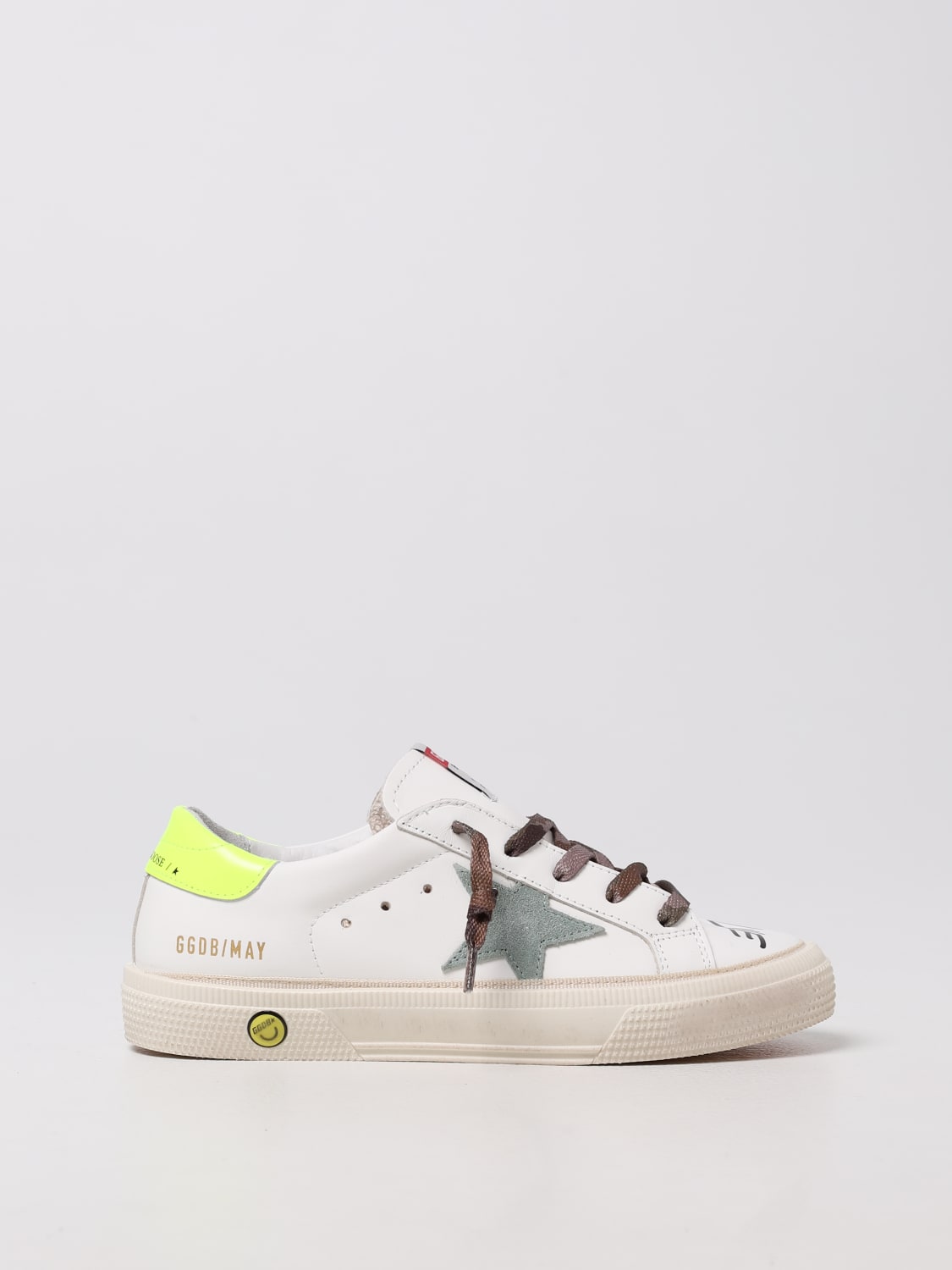 GOLDEN GOOSE SHOES: May Golden Goose sneakers in smooth leather, White - Img 1