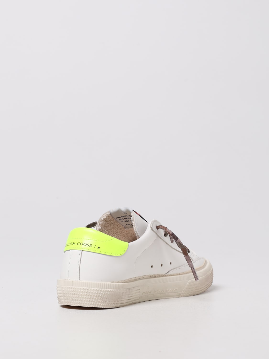 GOLDEN GOOSE SHOES: May Golden Goose sneakers in smooth leather, White - Img 3